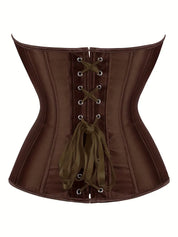 Strapless corset met vetersluiting en knoopsluiting