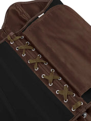 Strapless corset met vetersluiting en knoopsluiting