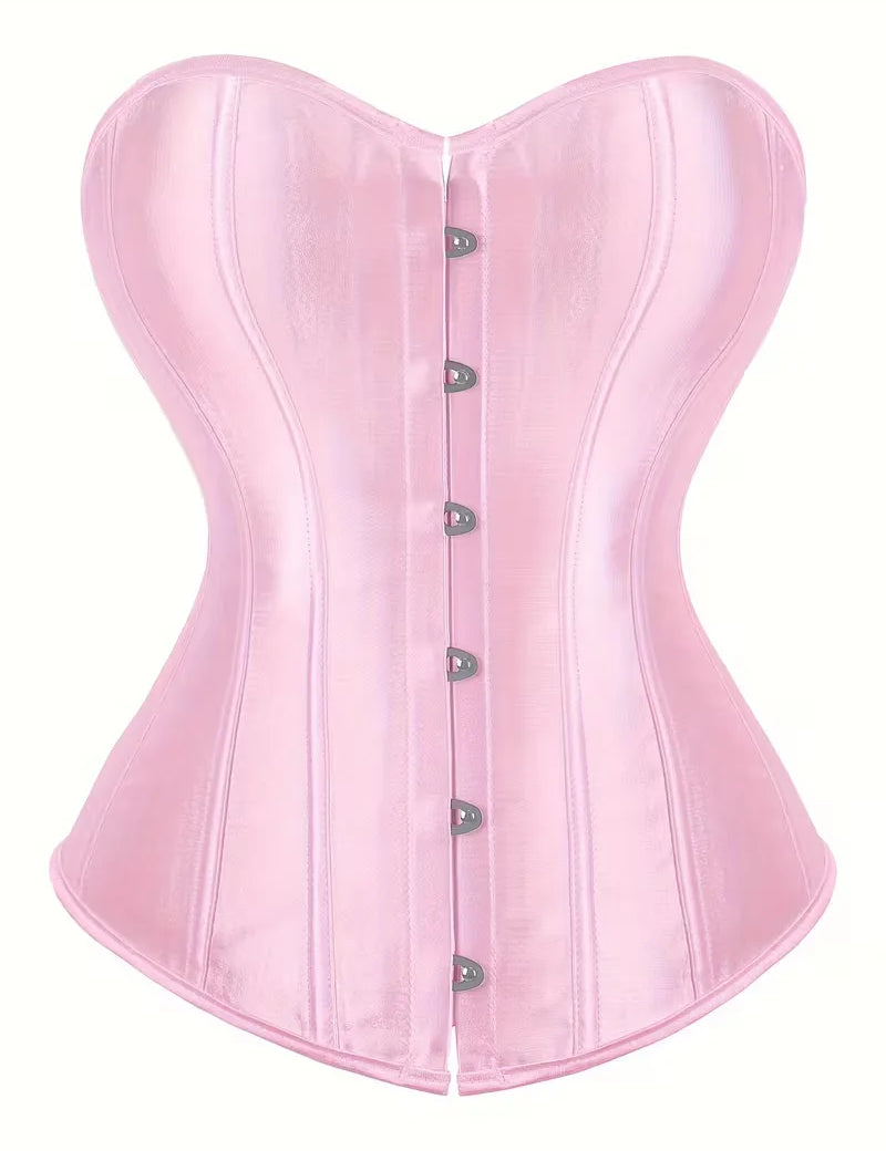 Strapless corset met vetersluiting en knoopsluiting