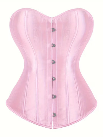 Strapless corset met vetersluiting en knoopsluiting