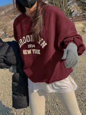 Sweatshirt met ronde hals en losse pasvorm