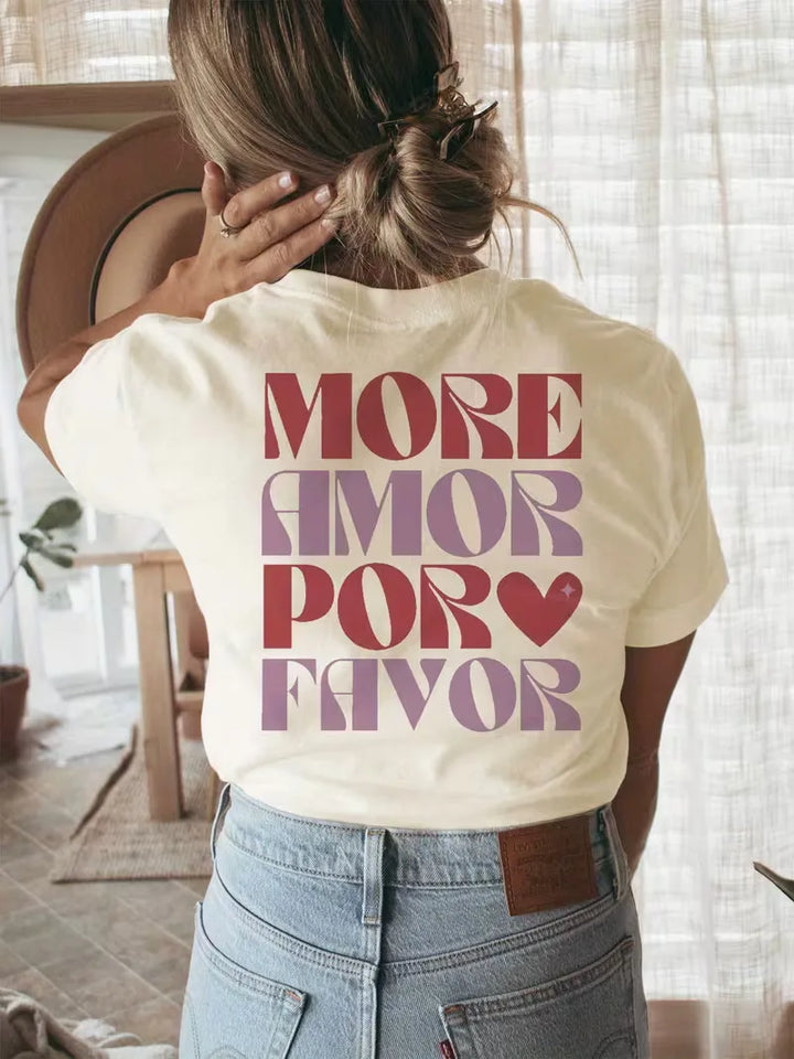 T-shirt met print en korte mouwen