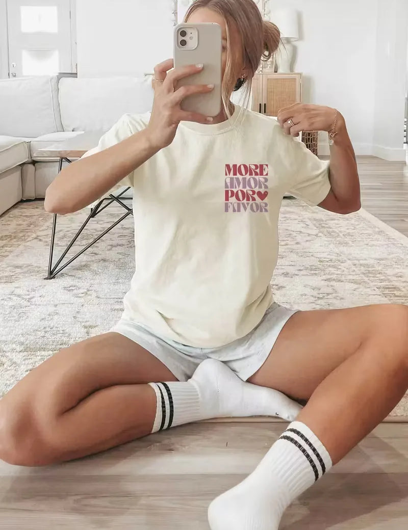 T-shirt met print en korte mouwen