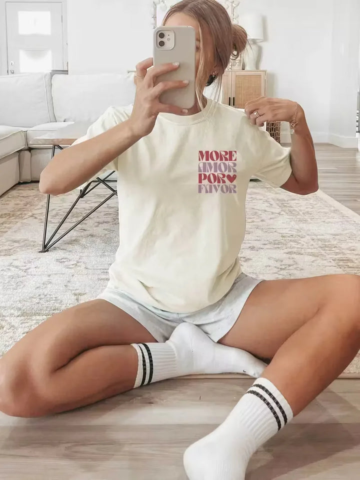 T-shirt met print en korte mouwen