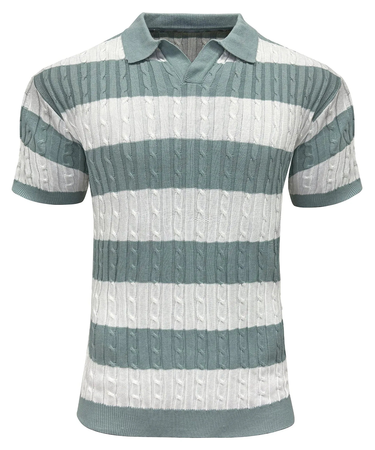 Polo met V-neck en korte mouwen