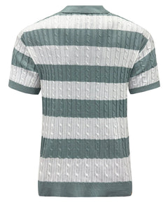 Polo met V-neck en korte mouwen