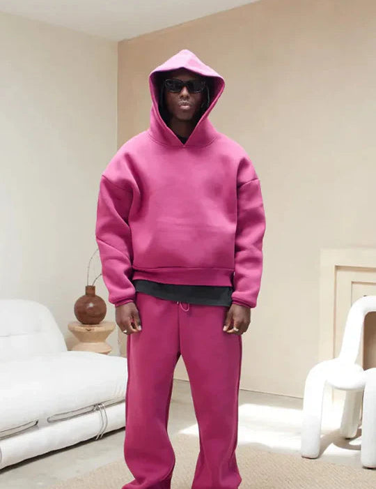 Tracksuit met hoodie en losse pasvorm