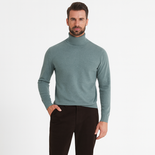 Trui met hoge turtleneck kraag en lange mouwen