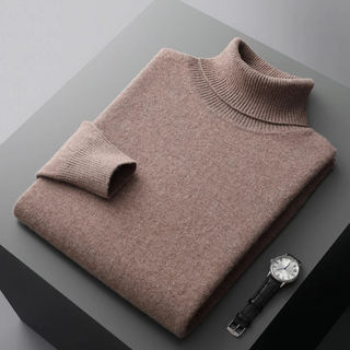 Trui met hoge turtleneck kraag en lange mouwen