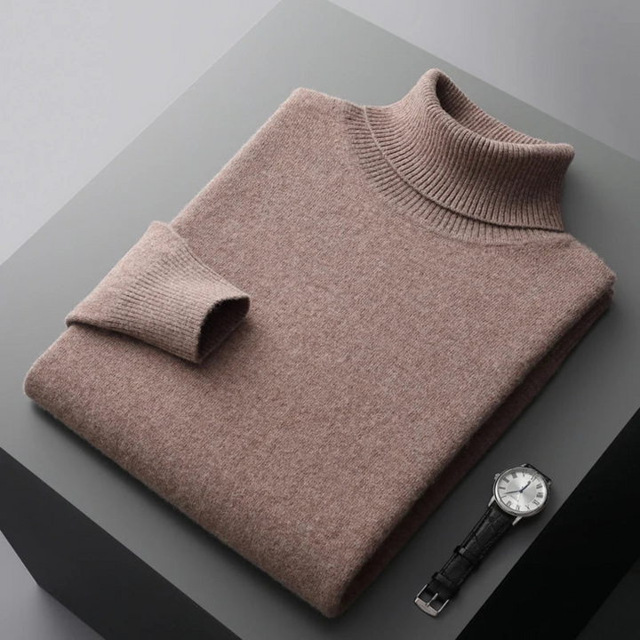 Trui met hoge turtleneck kraag en lange mouwen