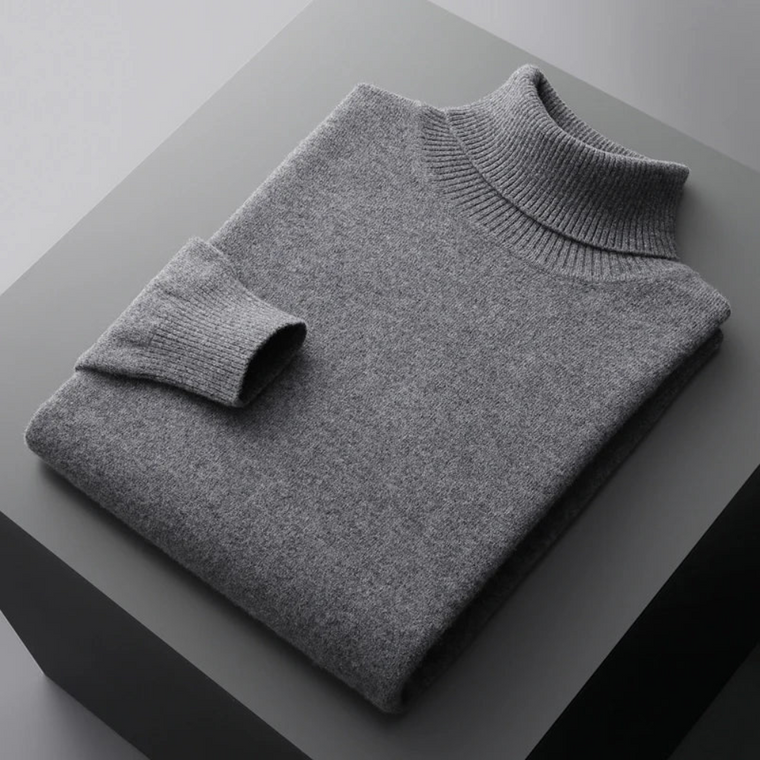 Trui met hoge turtleneck kraag en lange mouwen