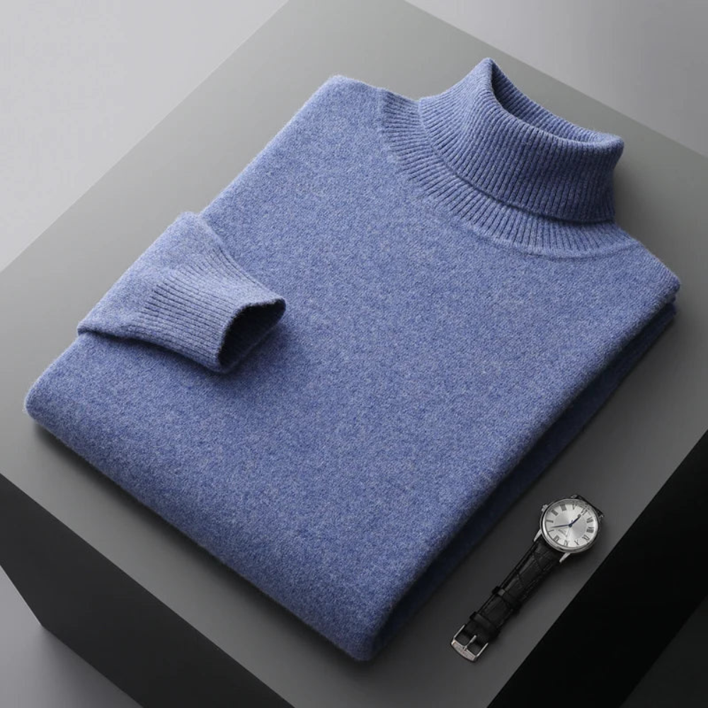 Trui met hoge turtleneck kraag en lange mouwen