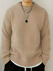 Trui met ronde hals en ribbelstructuur