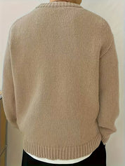 Trui met ronde hals en ribbelstructuur