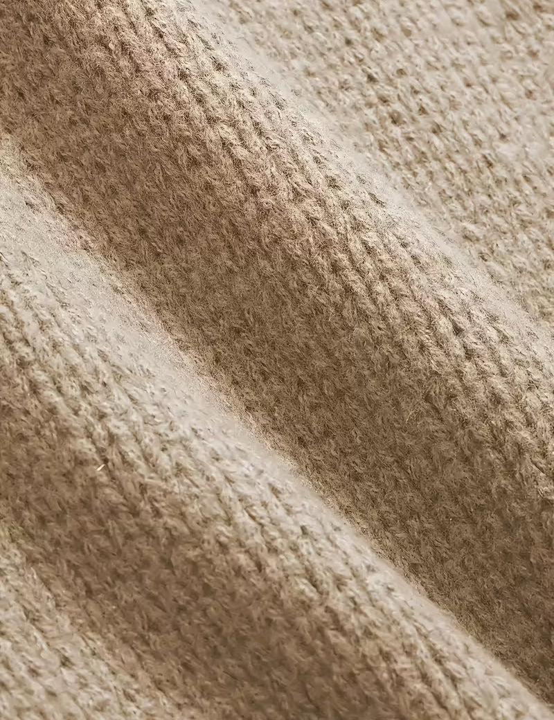 Trui met ronde hals en ribbelstructuur