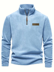 Trui met staande kraag en half-rits