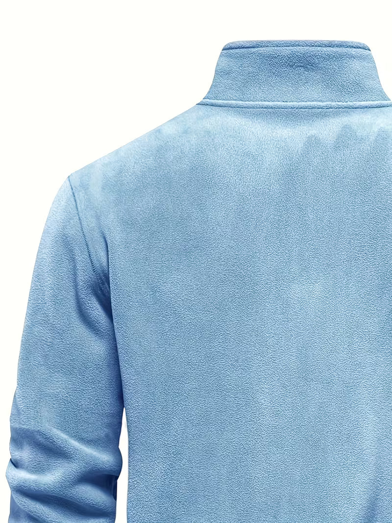 Trui met staande kraag en half-rits