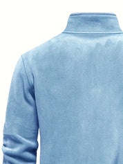 Trui met staande kraag en half-rits