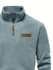 Trui met staande kraag en half-rits