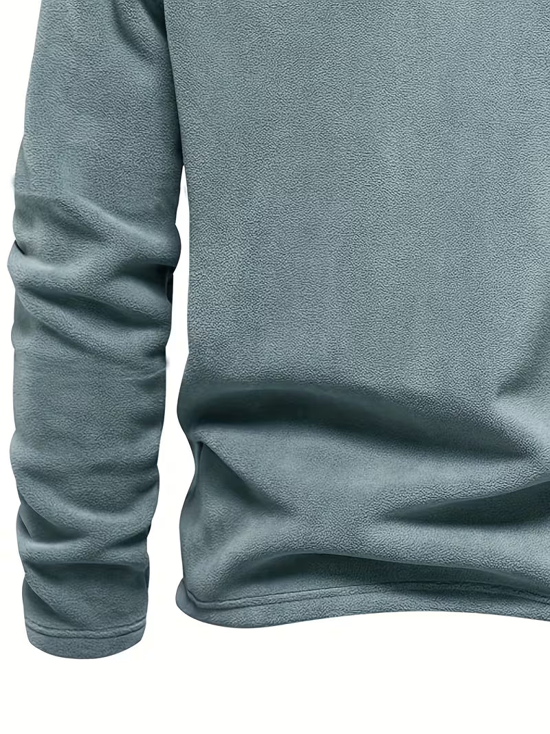 Trui met staande kraag en half-rits