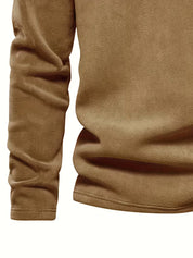 Trui met staande kraag en half-rits