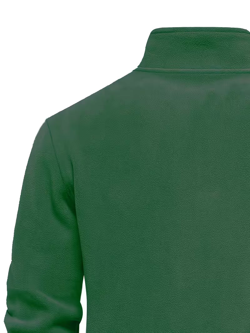 Trui met staande kraag en half-rits