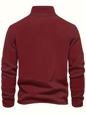 Trui met staande kraag en half-rits