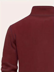 Trui met staande kraag en half-rits