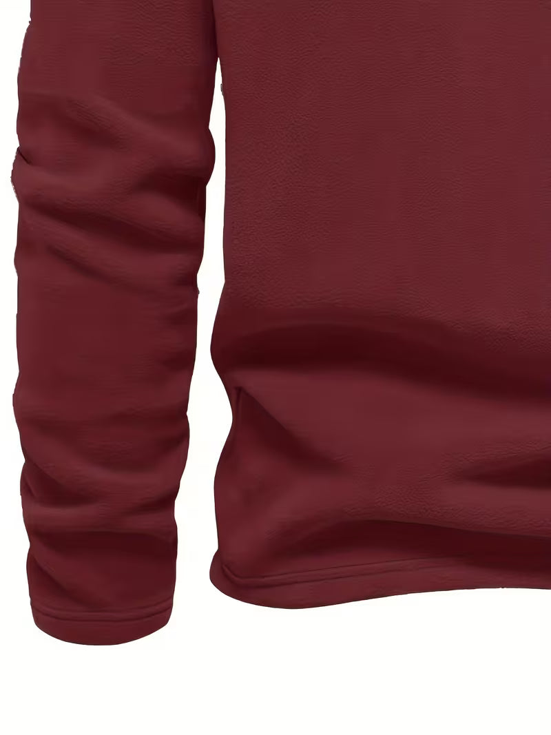 Trui met staande kraag en half-rits