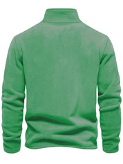 Trui met staande kraag en half-rits