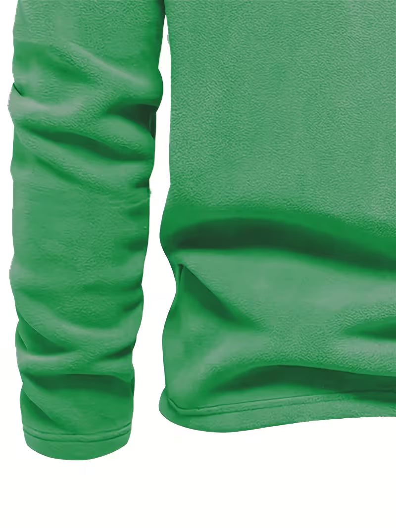 Trui met staande kraag en half-rits