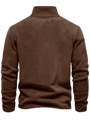 Trui met staande kraag en half-rits