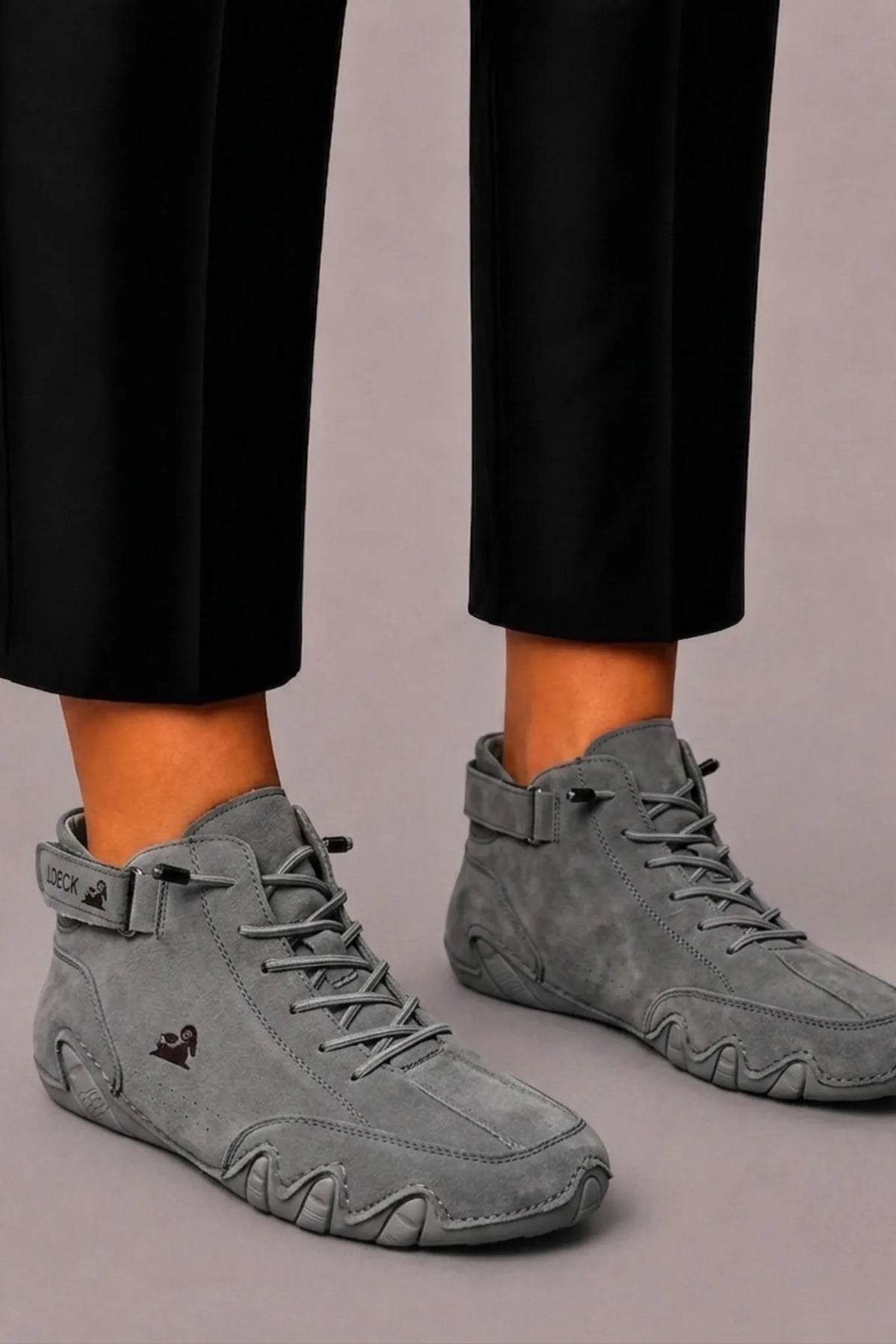 Lage sneakers met high-top design