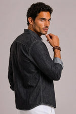 Casual denim overhemd met lange mouwen