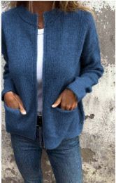 Vest met ronde hals en ritssluiting