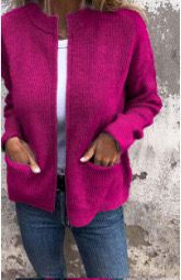 Vest met ronde hals en ritssluiting