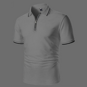 Max | Wit poloshirt met korte mouwen en rits