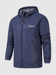 Waterdichte jas met capuchon en ritsluiting