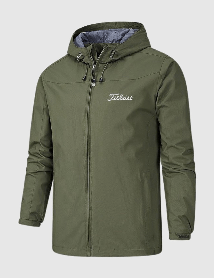 Waterdichte jas met capuchon en ritsluiting