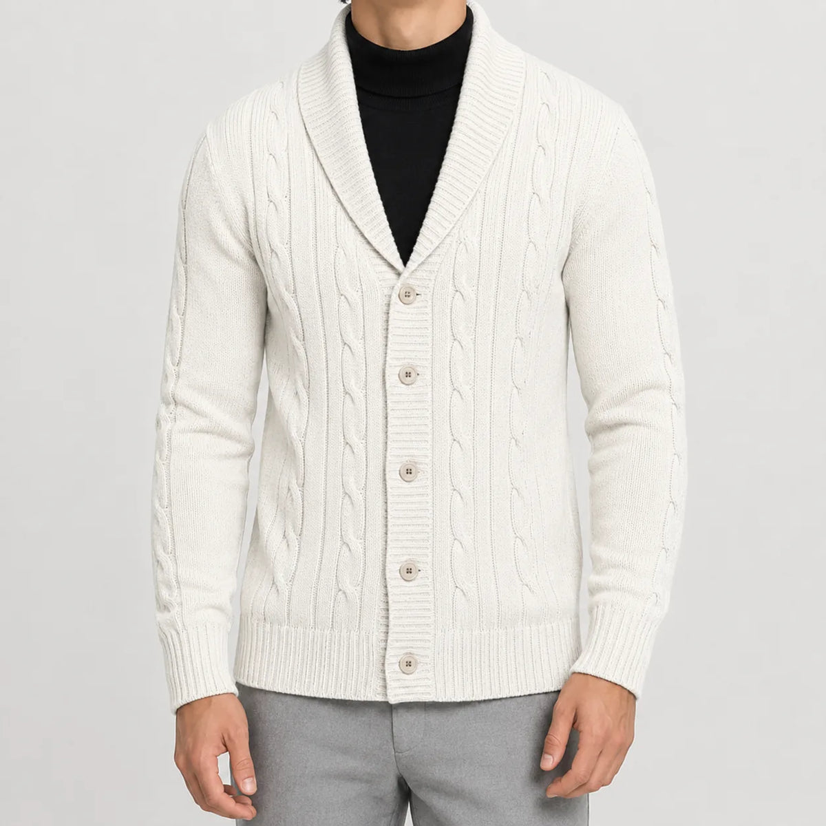 Cardigan met kabel breipatroon