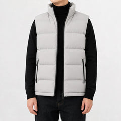 Gilet met hoge kraag en rits