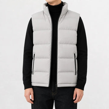 Gilet met hoge kraag en rits