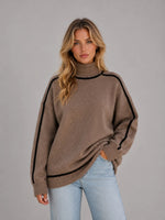 Oversized trui met col
