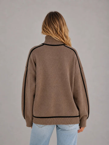 Oversized trui met col