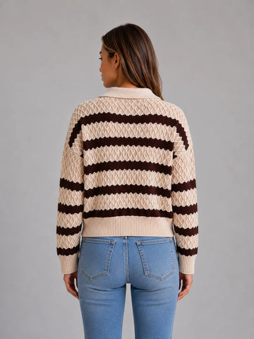 Sweater met horizontale strepen