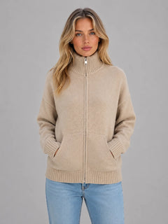 Gebreid vest met rits