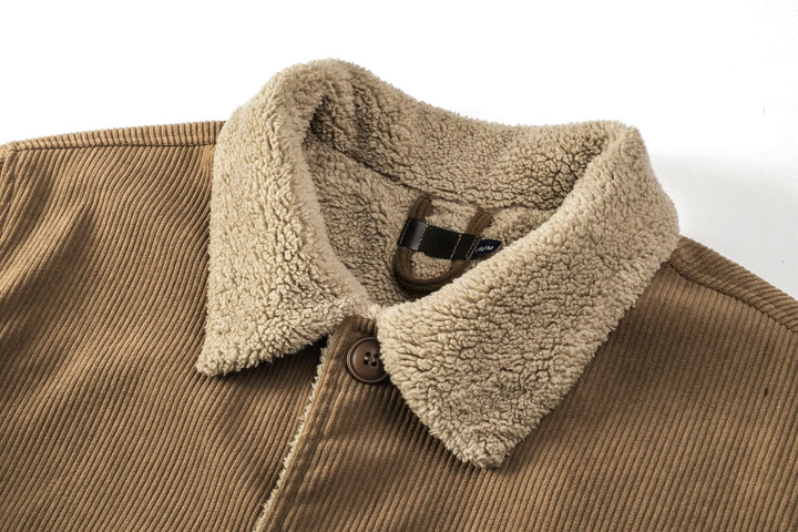 Parka met shearling-kraag