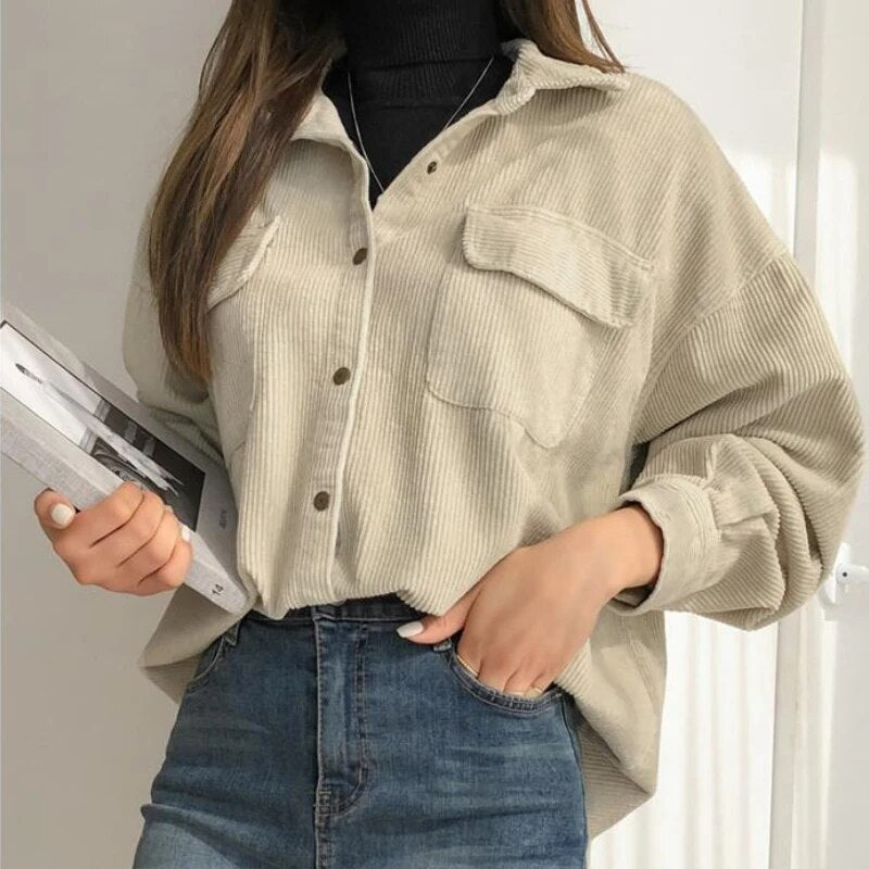 Kerstin - Vintage Corduroy Charmante jurk