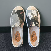 Nova | Bohemian canvas espadrilles met vintage print