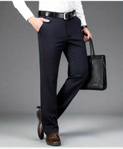 Zwarte zakelijke broek met rechte pijpen